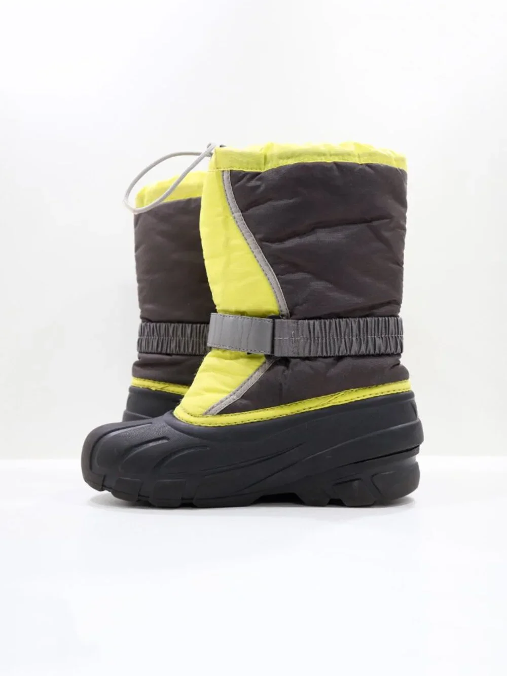 Sorel Flurry Black & Yellow Insulated Waterproof Snow Boots - Youth 4